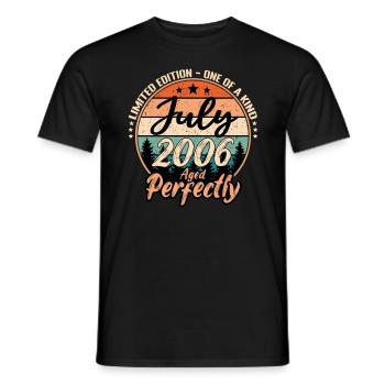 July 2006 anniversary 2006 legends July - Men's T-Shirt - black - Front - AI Model Male 178 light (178cm)