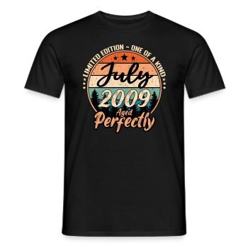 Juillet 2009 anniversaire 2009 légendes Juillet - T-shirt homme - noir - Devant - AI Model Male 178 light (178cm)