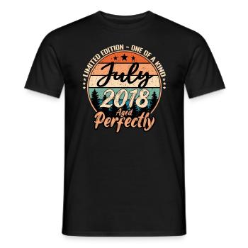 Juillet 2018 anniversaire 2018 légendes Juillet - T-shirt homme - noir - Devant - AI Model Male 178 light (178cm)