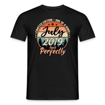 July 2019 anniversary 2019 legends July - Men's T-Shirt - black - Front - AI Model Male 178 light (178cm)