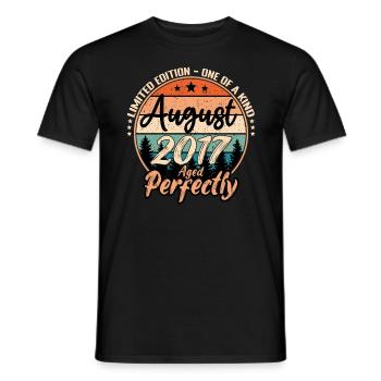 August 2017 anniversary 2017 legends August - Men's T-Shirt - black - Front - AI Model Male 178 light (178cm)