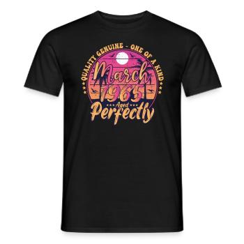 March 1965 anniversary 1965 Retro 1965 March - Men's T-Shirt - black - Front - AI Model Male 178 light (178cm)