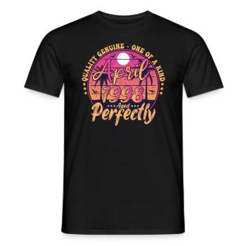 March 1998 anniversary 1998 Retro 1998 March - Men's T-Shirt - black - Front - AI Model Male 178 light (178cm)