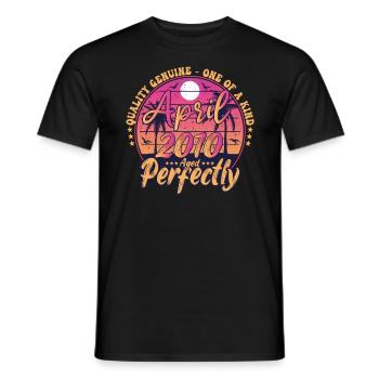Mars 2010 anniversaire 2010 Retro 2010 Mars - T-shirt homme - noir - Devant - AI Model Male 178 light (178cm)