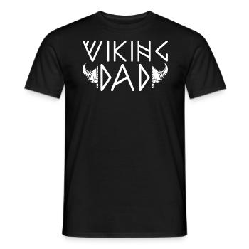 Bärtiger Mann Wikinger Vater Vatertag 2024 - Männer T-Shirt - Schwarz - Vorne - AI Model Male 178 light (178cm)
