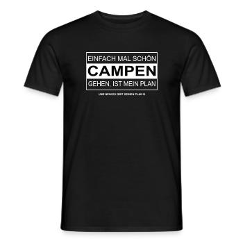 Einfach mal schön Campen gehen - Männer T-Shirt - Schwarz - Vorne - AI Model Male 178 light (178cm)