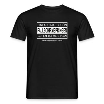 Einfach mal schön FALLSCHIRMSPRINGEN gehen - Männer T-Shirt - Schwarz - Vorne - AI Model Male 178 light (178cm)