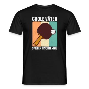 Vater Tischtennis Geschenk Papa - Männer T-Shirt - Schwarz - Vorne - AI Model Male 178 light (178cm)