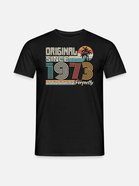1973 Jubiläum 1973 geboren 1973 Jubiläum - Männer T-Shirt - Schwarz