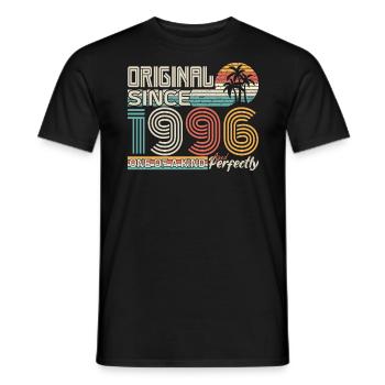 1996 anniversary 1996 born in 1996 anniversary - Men's T-Shirt - black - Front - AI Model Male 178 light (178cm)