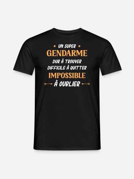 Super gendarme - T-shirt homme - noir