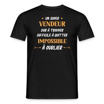 Super vendeur - T-shirt homme - noir - Devant - AI Model Male 178 light (178cm)
