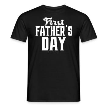 Dad's First Father's Day - Men's T-Shirt - black - Front - AI Model Male 178 light (178cm)