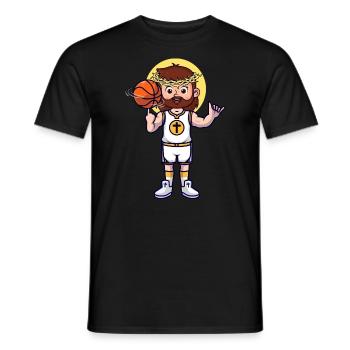 Jesus Christus Christ Christ Basketball Dornen Krone - Männer T-Shirt - Schwarz - Vorne - AI Model Male 178 light (178cm)