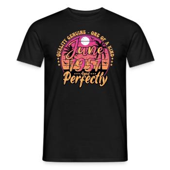Juin 1951 anniversaire 1951 Retro 1951 Juin - T-shirt homme - noir - Devant - AI Model Male 178 light (178cm)