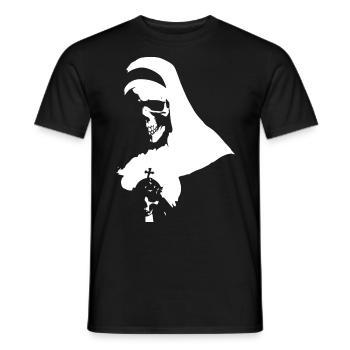 Embrassez les ombres avec la nonne satanique, occulte et - T-shirt homme - noir - Devant - AI Model Male 178 light (178cm)
