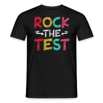 Rock The Test Motivation Étudiant Enseignant - T-shirt homme - noir - Devant - AI Model Male 178 light (178cm)