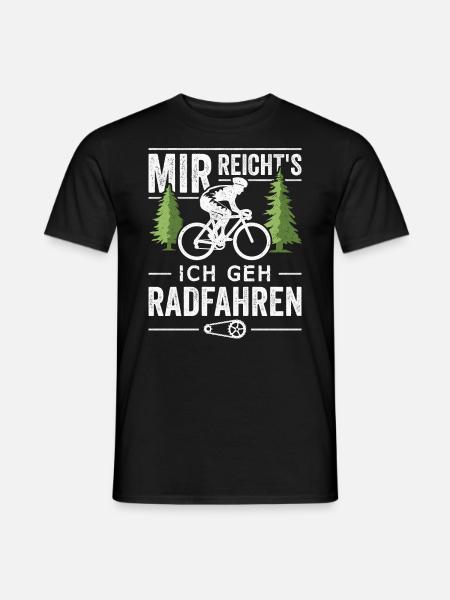Mir reichts ich geh Radfahren Fahrrad Radfahrer - Männer T-Shirt - Schwarz