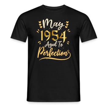 Mai 1954 Mai Geburtstag Mai 1954 - Männer T-Shirt - Schwarz - Vorne - AI Model Male 178 light (178cm)