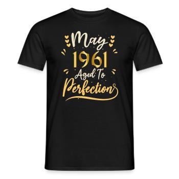 Mai 1961 Mai Geburtstag Mai 1961 - Männer T-Shirt - Schwarz - Vorne - AI Model Male 178 light (178cm)