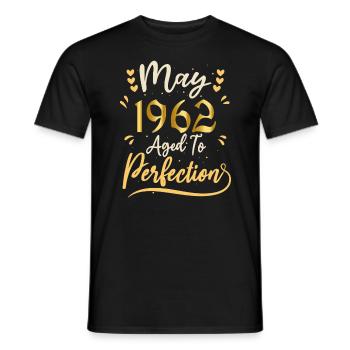 Mai 1962 Mai Geburtstag Mai 1962 - Männer T-Shirt - Schwarz - Vorne - AI Model Male 178 light (178cm)