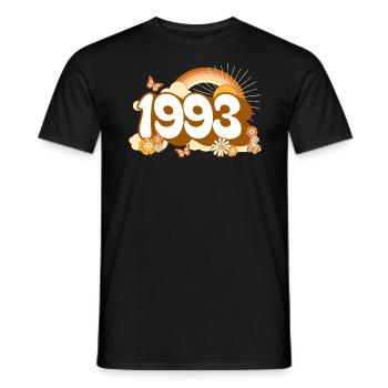 Retro 1993 Fête Anniversaire Femme 30 Ans - T-shirt homme - noir - Devant - AI Model Male 178 light (178cm)