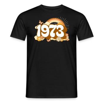 Retro 1973 Fête Anniversaire Femme 50 Ans - T-shirt homme - noir - Devant - AI Model Male 178 light (178cm)