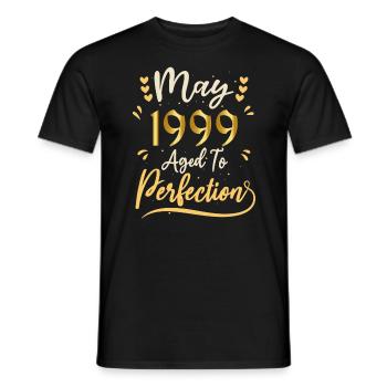 Mai 1999 Mai anniversaire May 1999 - T-shirt homme - noir - Devant - AI Model Male 178 light (178cm)