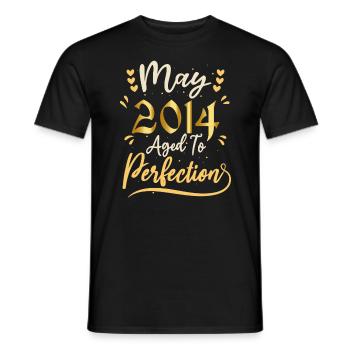 Mai 2014 Mai anniversaire May 2014 - T-shirt homme - noir - Devant - AI Model Male 178 light (178cm)
