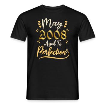 Mai 2008 Mai anniversaire May 2008 - T-shirt homme - noir - Devant - AI Model Male 178 light (178cm)
