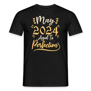 Mai 2024 Mai-Jubiläum Mai 2024 - Männer T-Shirt - Schwarz - Vorne - AI Model Male 178 light (178cm)