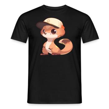 Cute Mongoose - Men's T-Shirt - black - Front - AI Model Male 178 light (178cm)