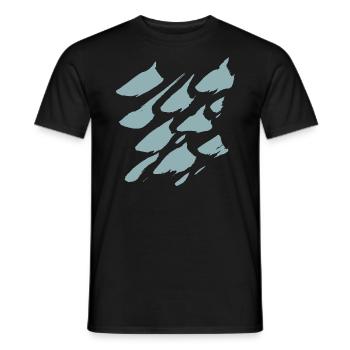 Motif de coups de pinceau - Khaki - T-shirt homme - noir - Devant - AI Model Male 178 light (178cm)