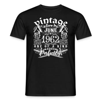 1962 Juni 1962 Jahrestag Juni 1962 Juni - Männer T-Shirt - Schwarz - Vorne - AI Model Male 178 light (178cm)