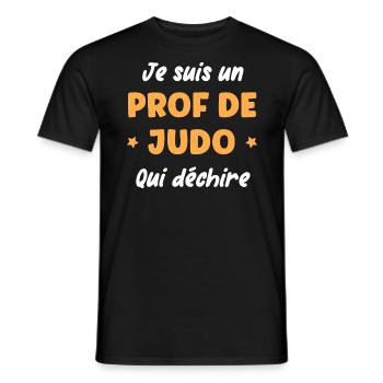 Prof de judo - T-shirt homme - noir - Devant - AI Model Male 178 light (178cm)