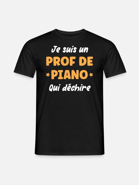 Prof de piano - T-shirt homme - noir