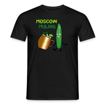 moskow mule,cocktail,gurke,party,comic - Männer T-Shirt - Schwarz - Vorne - AI Model Male 178 light (178cm)