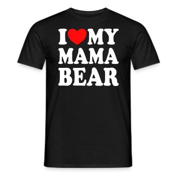 J'aime Ma Maman Ours - J'adore Ma Maman Ours - T-shirt homme - noir - Devant - AI Model Male 178 light (178cm)