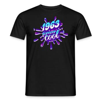 Cool Year 1963 Anniversary 60 Years - Men's T-Shirt - black - Front - AI Model Male 178 light (178cm)