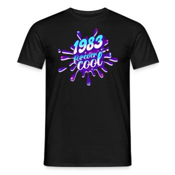 Cool Year 1983 Anniversary 40 Years - Men's T-Shirt - black - Front - AI Model Male 178 light (178cm)