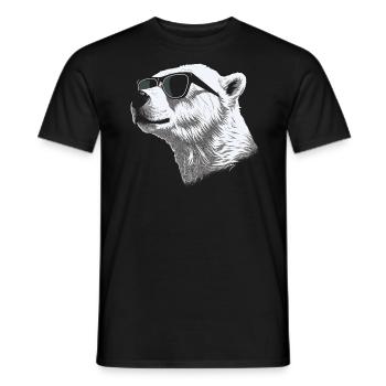 Polar Bear Sunglasses - Men's T-Shirt - black - Front - AI Model Male 178 light (178cm)