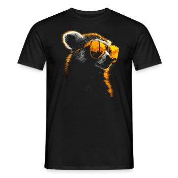 Lunettes de soleil de lémur - T-shirt homme - noir - Devant - AI Model Male 178 light (178cm)