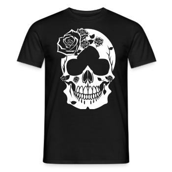 Horror Skull Skull Art Skull Gothic Heavy Metal - Men's T-Shirt - black - Front - AI Model Male 178 light (178cm)
