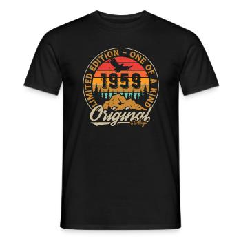 Vintage Retro 1959 Jubiläumsgeschenk 1959 - Männer T-Shirt - Schwarz - Vorne - AI Model Male 178 light (178cm)