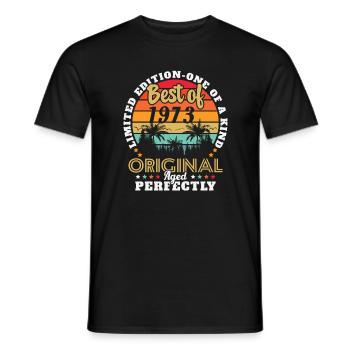 Jahrgang 1973 Geburtstagsgeschenk 1973 - Männer T-Shirt - Schwarz - Vorne - AI Model Male 178 light (178cm)