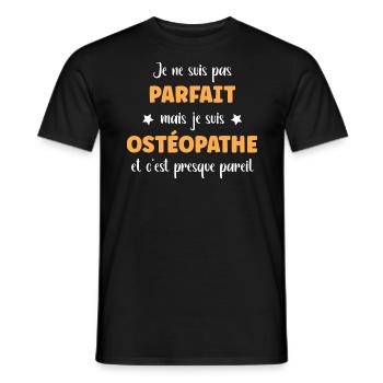 ostéopathe - T-shirt homme - noir - Devant - AI Model Male 178 light (178cm)