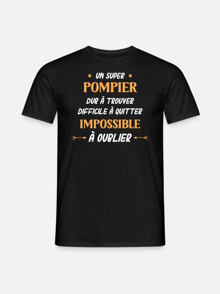 pompier - T-shirt homme - noir