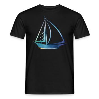 Sailing ship - Men's T-Shirt - black - Front - AI Model Male 178 light (178cm)