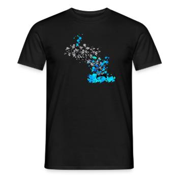 Dolphinn GeomeTRIX bunt - Männer T-Shirt - Schwarz - Vorne - AI Model Male 178 light (178cm)
