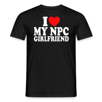 Ich liebe meine Freundin NPC Humor Ich liebe meine Freundin - Männer T-Shirt - Schwarz - Vorne - AI Model Male 178 light (178cm)